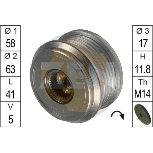 SPRZĘGŁO WOLNEGO KOŁA, ALTERNATOR - 0