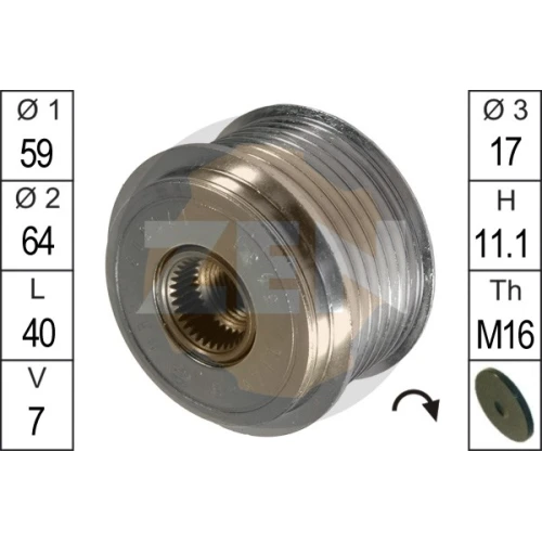 SPRZĘGŁO WOLNEGO KOŁA, ALTERNATOR - 0