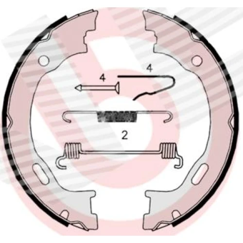 ТОРМОЗНЫЕ КОЛОДКИ РУЧНОГО ТОРМОЗА - 0