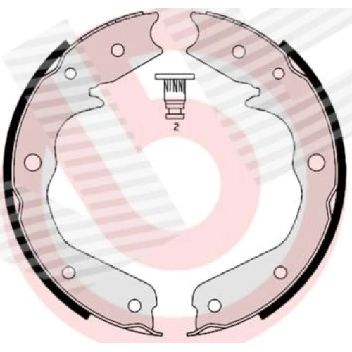 ТОРМОЗНЫЕ КОЛОДКИ РУЧНОГО ТОРМОЗА - 0