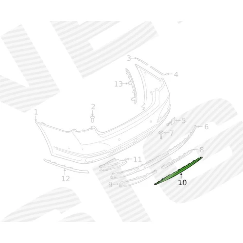 МОЛДИНГ ЗАДНЕГО БАМПЕРА - 1