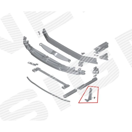 КРОНШТЕЙН УСИЛИТЕЛЯ ПЕРЕДНЕГО БАМПЕРА - 2