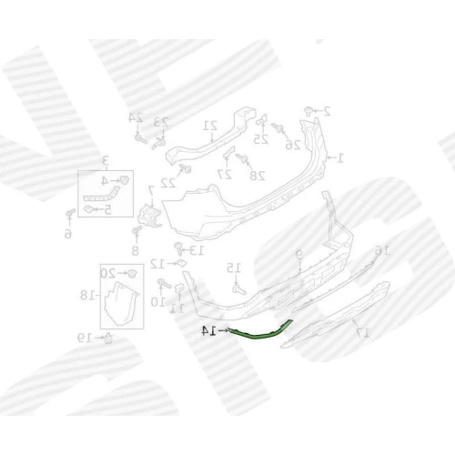 МОЛДИНГ ЗАДНЕГО БАМПЕРА - 3